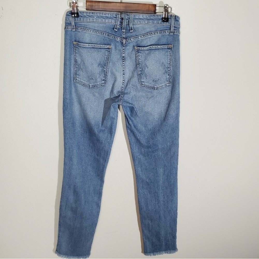 McGuire - Valletta High Rise, Raw Hem, Center Seam, Light Wash Jean Size 28 - Picture 2 of 5